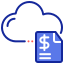 Cloud invoice icon