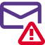 Email warning message icon