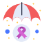seguro-externo-conciencia-mundial-sobre-el-cáncer-iconos-de-arte-plano-iconos-de-plano-plano icon
