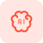 Artificial intelligence brainstorming with their Technology isolated on a white background icon