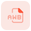 AWB Adaptive Multi Rate is an audio file format that has similar characteristics as AMR icon
