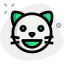 Cat grinning facial expression with mouth wide open icon