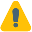 Warning signal for road hazard and public safety icon
