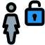 Unlocking the access to the businesswoman list from web portal icon