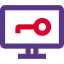 Computer system locked with a passcode heavy authentication protocol icon