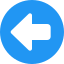 Previous navigation button two left side isolated on a white background icon