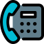 Deskphone business telephone with intercom facility layout icon