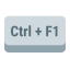 tecla ctrl mais f1 icon