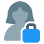 Locking the profile of a single user isolated on a white background icon