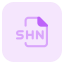 SHN file format used for compressing audio data icon