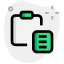 Paste the content to clipboard, computer file system. icon