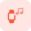 Digital Music playback controls on smartwatch device icon