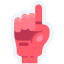 external-Foam-Hand-Support-baseball-goofy-flat-kerismaker icon