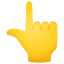 Emoji mit nach oben zeigendem Zeigefinger der Rückhand icon