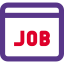 Job seeking website isolated on a white background icon