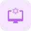 Desktop computer operating system setting and maintenance icon