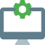 Desktop computer operating system setting and maintenance icon