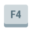 F4 键 icon
