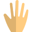 Hand hello, bye or goodbye gesture sign. icon