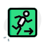 Exit to rescue from a natural calamity of fire icon