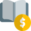 Book on finance and investment isolated on a white background icon