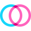 Mengendiagramm Schnittmenge & Differenzmenge rechts icon