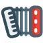 Accordion music player ball stage function Layout icon