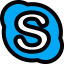 Skype is a telecommunications application that specializes in providing video chat icon