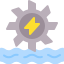 energia idroelettrica-esterna-energia-rinnovabile-kmg-design-flat-kmg-design icon