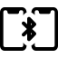 Identical cell phones with bluetooth connectivity layout icon