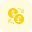 Dollar to euro money exchange service, forex exchange icon