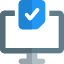 Election voting result counted on desktop computer icon