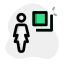 Bring back word document for an businesswoman to adjust icon