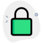 Private access padlock for safety and guard icon