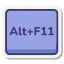 tasto alt-più-f11 icon