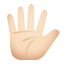 main-avec-doigts-écartés-peau-claire icon