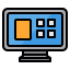 外部电视显示器小工具-itim2101-lineal-color-itim2101 icon