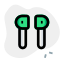 Bluetooth enabled pair of earphones to be connected wirelessly icon