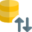 Server file transfer uplink and downloadlink arrows isolated on a white background icon