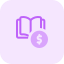 Book on finance and investment isolated on a white background icon