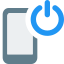 Mobile turn on and off function button icon