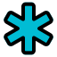 Asterisk key for computer keyboard layout function icon