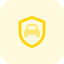 Vehicle protected by insurance policy isolated on a white background icon