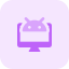 Desktop version of Android operating system isolated on a white background icon