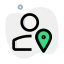 Location classic user profile isolated on a white background icon