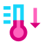 Thermometer unten icon