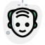 Happy reaction with teeth out visible smile icon