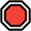 Road traffic sign for the stop sign layout icon