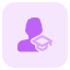 Man user with graduation cap isolation on white background icon