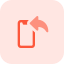 Reply on smartphone instant messenger arrow layout icon